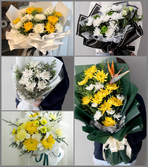 山东莱芜莱城区高庄街道东汶南村白事花束代送
